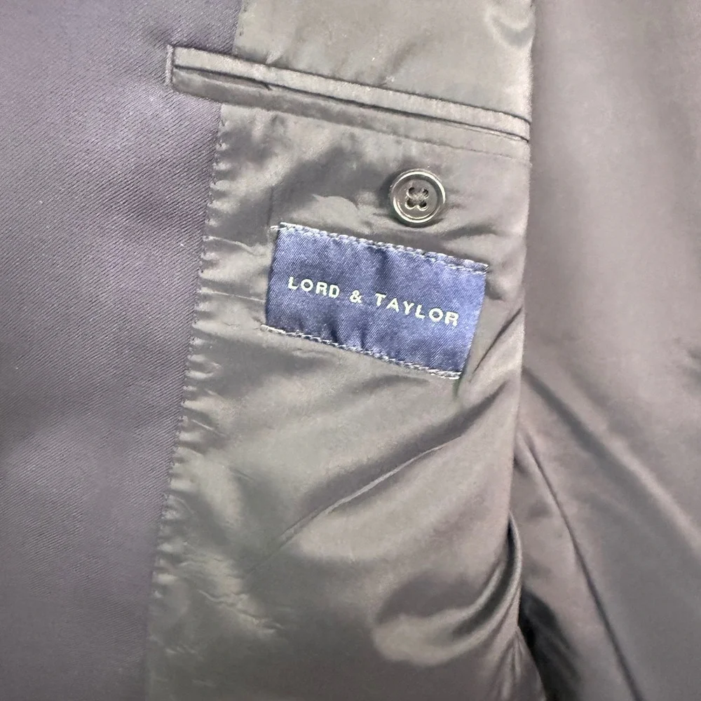 Lauren Ralph Lauren Blazer Mens 42S Navy Blue 100% Wool Gold Button Sport Coat
